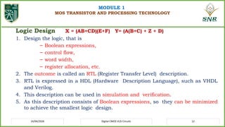 Comprehensive Course on Digital CMOS VLSI Circuits and MOS Transistor ...