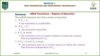 Comprehensive Course on Digital CMOS VLSI Circuits and MOS Transistor ...