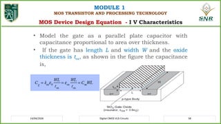 Cmos Model Capacitance Comprehensive Course on Digital CMOS VLSI Circuits and MOS Transistor ...