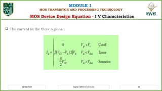 Comprehensive Course on Digital CMOS VLSI Circuits and MOS Transistor ...