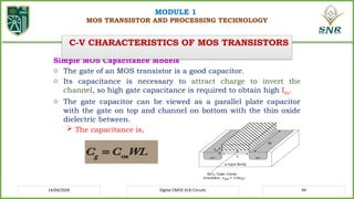 Cmos Model Capacitance Comprehensive Course on Digital CMOS VLSI Circuits and MOS Transistor ...