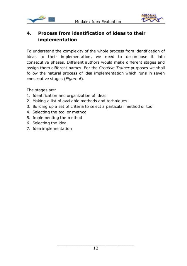 from idea to implementation 7