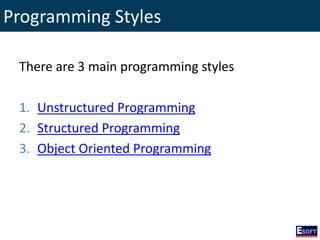 DISE - Programming Concepts | PPT