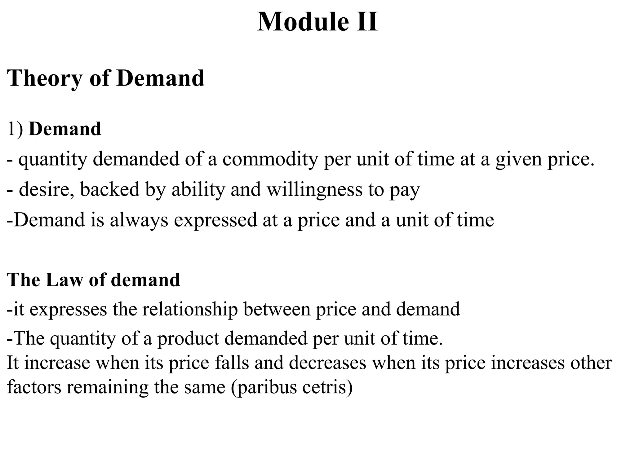Theory of Demand | PPT