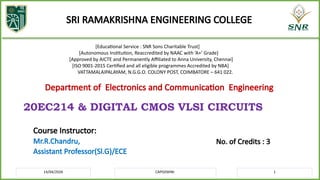 20EC214 CMOS VLSI Design – Module II CMOS Logic Structures | PPTX