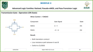 20EC214 CMOS VLSI Design – Module II CMOS Logic Structures | PPTX