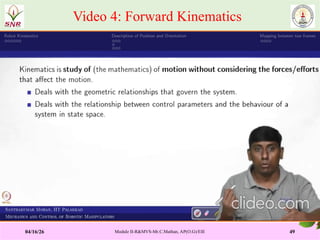 Comprehensive Study of Robotics and Machine Vision Systems: Kinematics ...