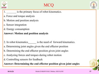 Comprehensive Study of Robotics and Machine Vision Systems: Kinematics ...