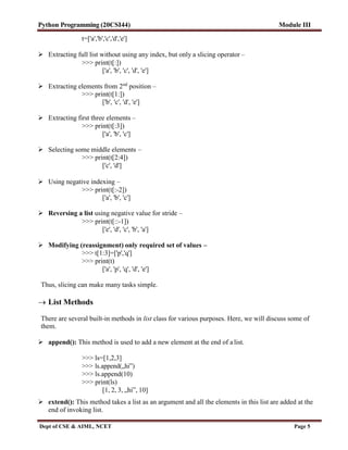 Module III.pdf | Programming Languages | Computing