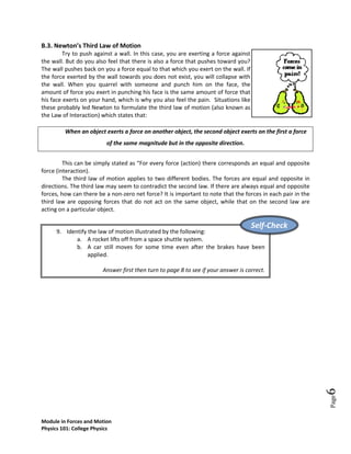 Module in forces and laws of motion