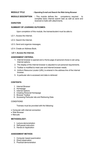 Module Internet | DOC