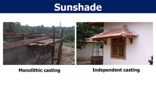 Sunshade
Monolithic casting Independent casting
 