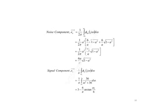  
22
222
2
1
12
2
1
1
6
1
6
2
1
2
1
,
a
a
a
a
a
a
a
a
djeComponentNoise
c
c
nnn












 






2
1
6
2
a
a
a




18
 
6
arctan
6
3
36
361
1
,
2
2
c
sss
d
djeComponentSignal
c
c
















 