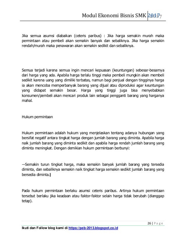 materi ekonomi bisnis kurikulum 2013