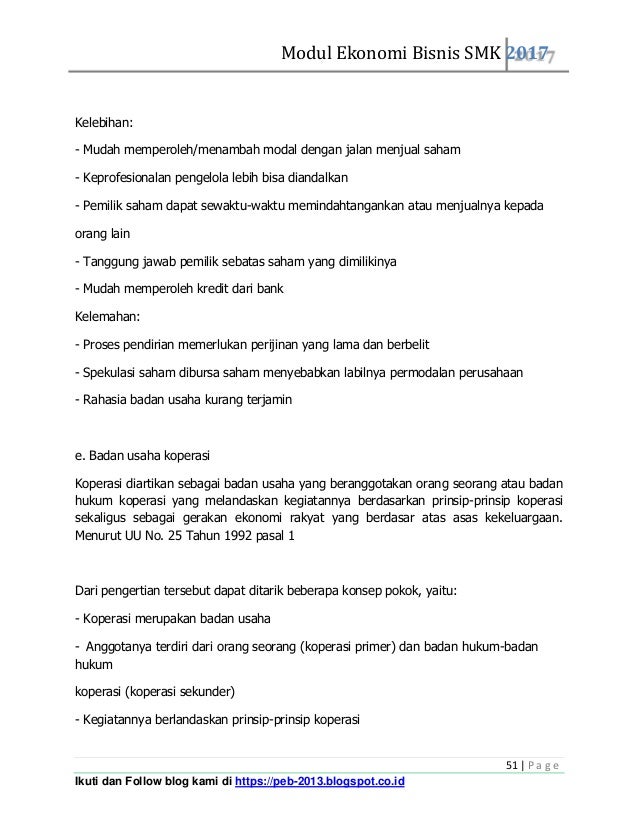 Modul Ekonomi Bisnis Smk