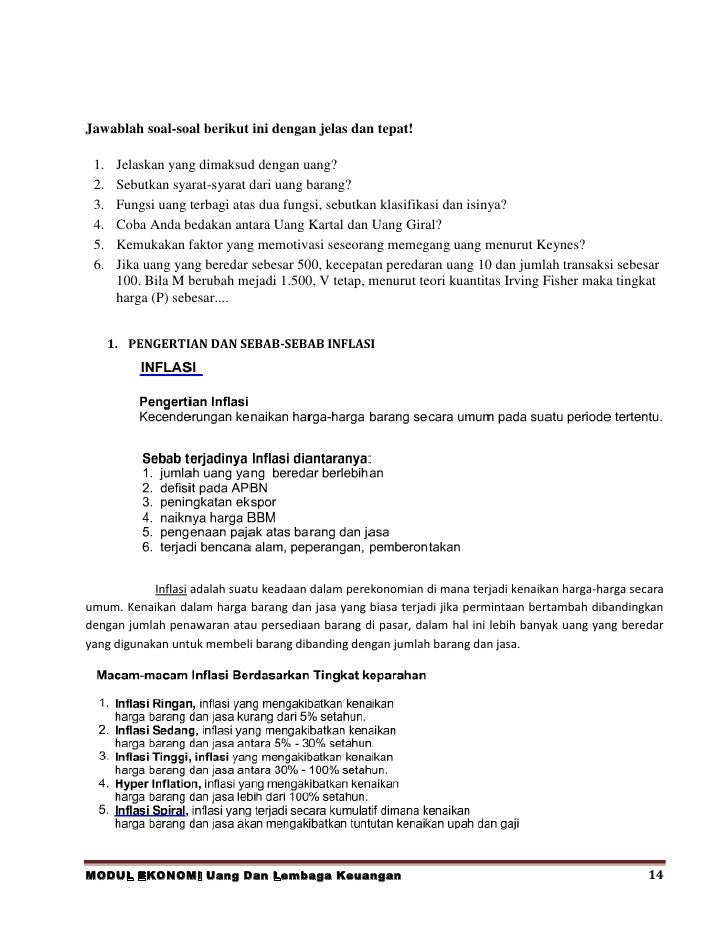 M Odul Ekonomi Sma Uang Dan Lembaga Keuangan