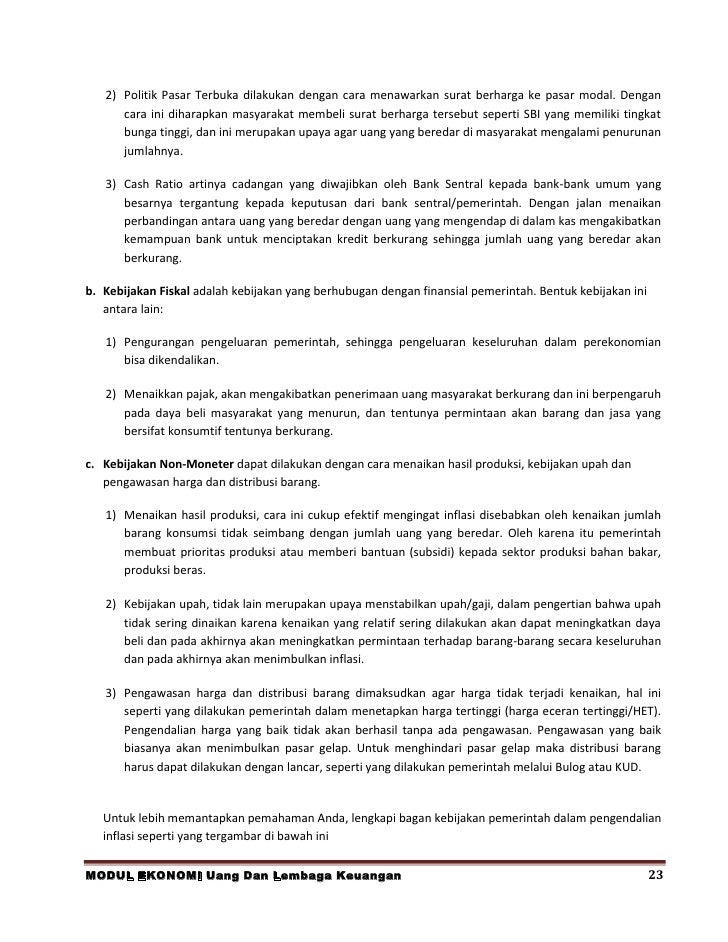 M odul ekonomi sma uang dan lembaga keuangan