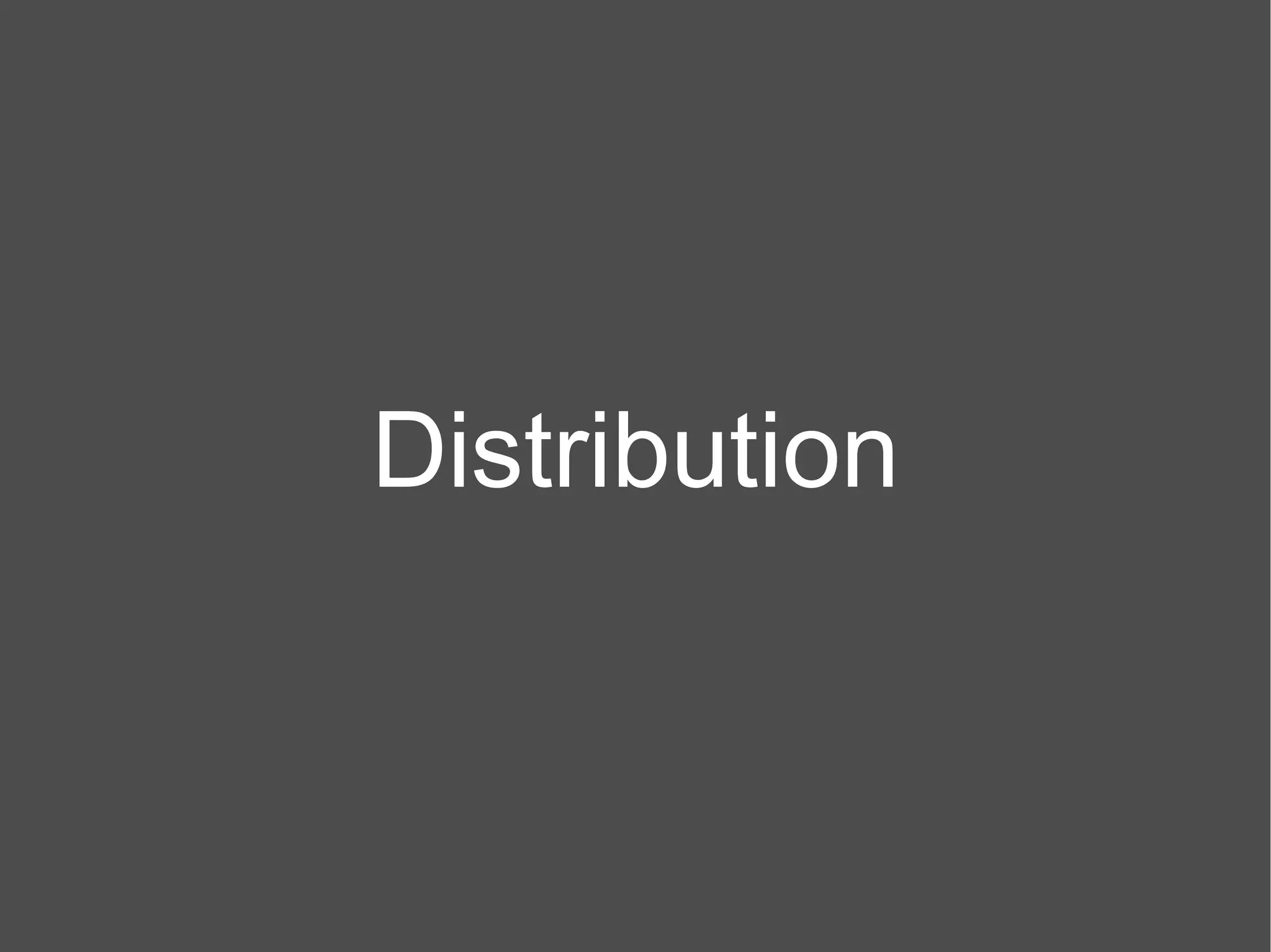 Distribution 