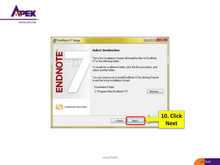 noaa/HAH
10. Click
Next
 