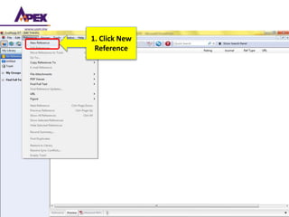 noaa/HAH
1. Click New
Reference
 