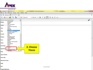 noaa/HAH
2. Choose
Thesis
 