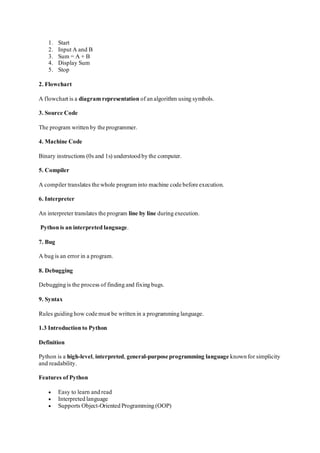 Comprehensive Introduction to Python Programming Fundamentals and ...