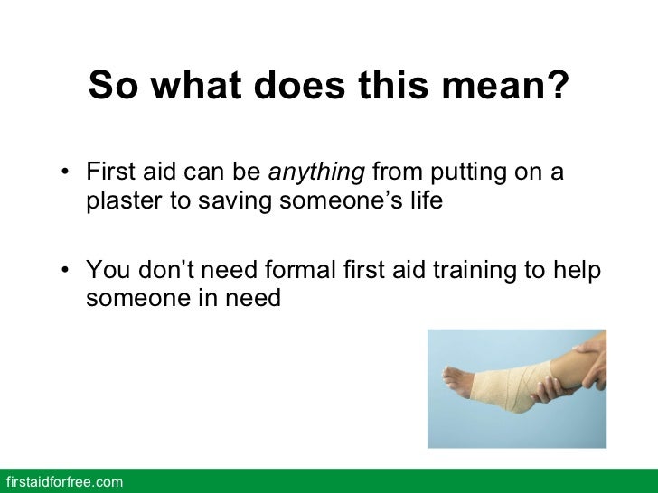 What is first aid? An introduction free online first aid training
