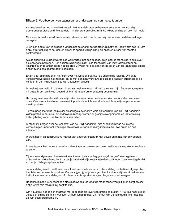 NCOI Module Opdracht Lerend Veranderen NCOI