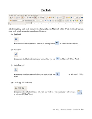 OpenOffice.Org Writer Tutorial