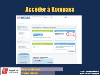 Du diplôme à l’emploi,
Franchir le pas
Bureau d’Aide à l’Insertion Professionnelle
42 rue Paul DUEZ -59000 LILLE
S’informer sur le métier
Quelles sont les conditions d’entrées ?
Renseignez-vous sur les diplômes requis, les expériences à avoir, le niveau de rémunération proposé
Qui est le supérieur hiérarchique ?
Essayez de trouver le supérieur hiérarchique pour telle ou telle fonction, le service dans lequel se
trouve le métier qui vous intéresse
Quelles sont les évolutions ?
Dans une perspective d’avenir dans l’entreprise, quelles seraient les évolutions possibles après
quelques années ?
Dans quel type d’entreprises trouve-t-on ce métier ?
Renseignez-vous sur la taille, la région, le secteur économique…
Méfiez-vous des réponses trop évidentes liées à votre représentation du métier !
Consultez les fiches métiers
Utilisez le réseau pour compléter votre enquête métier
 