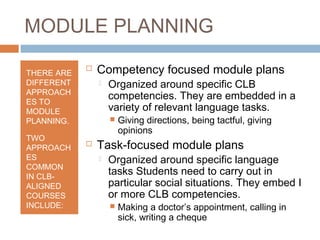 Module Planning in Adult ESL | PPT