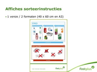 • 1 versie / 2 formaten (40 x 60 cm en A3)
Affiches sorteerinstructies
 