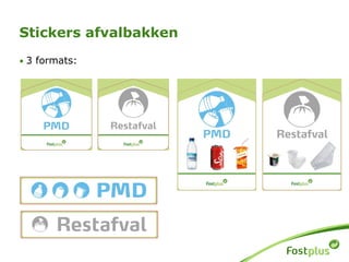 • 3 formats:
Stickers afvalbakken
 