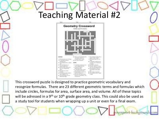 geometry crossword puzzle