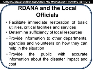 Rapid Damage and Needs Analysis on DRR Management | PDF