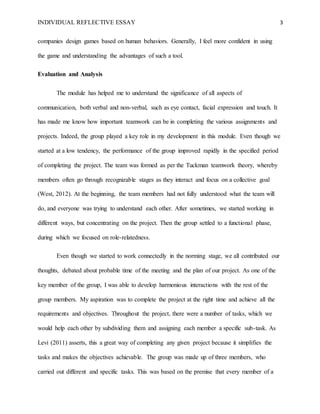 Reflection Essay 4, PDF, Essays