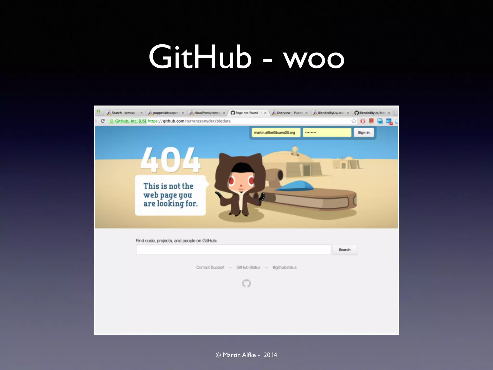 © Martin Alfke - 2014
GitHub - woo
 