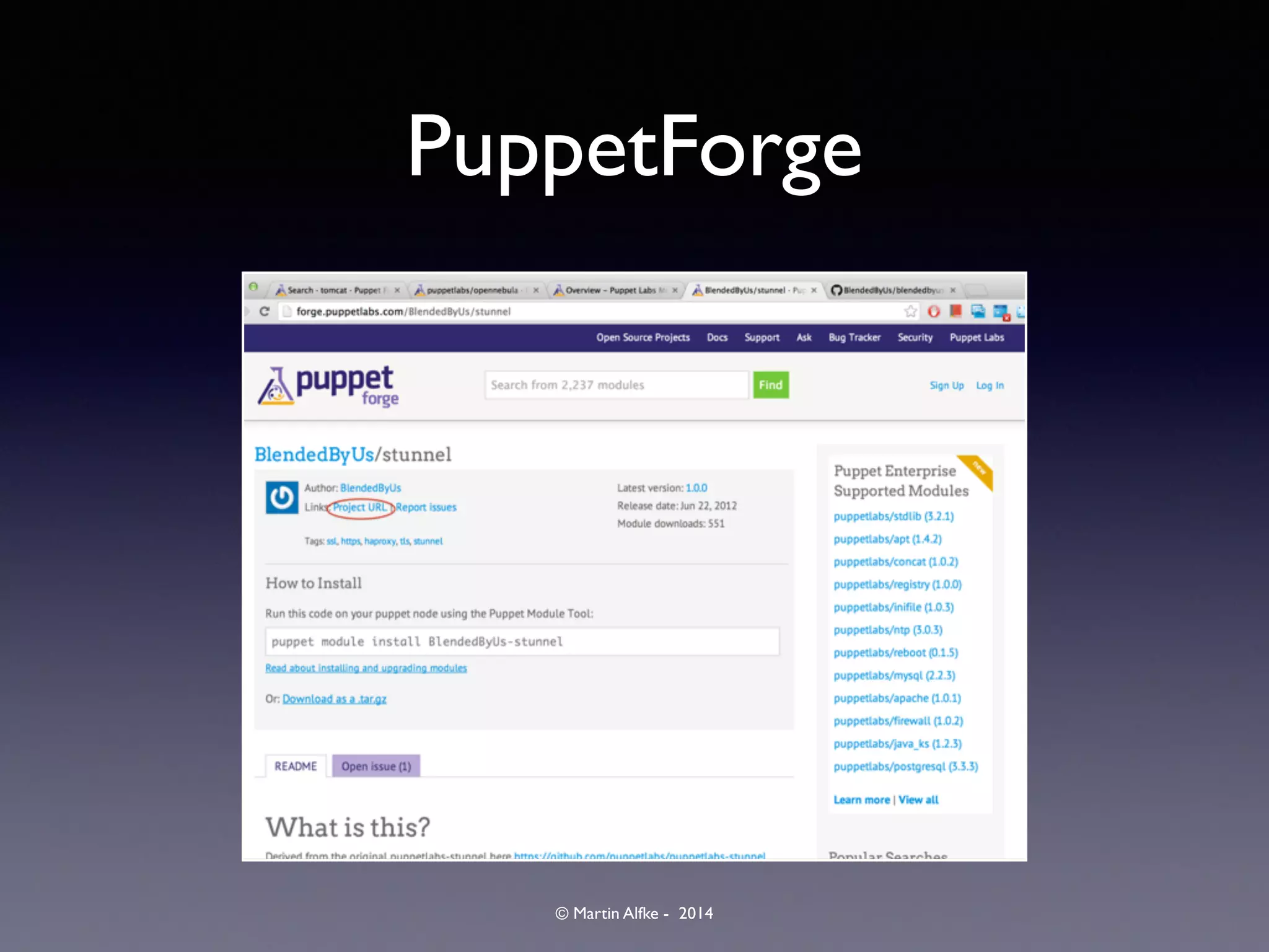 © Martin Alfke - 2014
PuppetForge
 