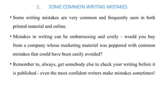 Mastering Common English Writing Mistakes for Formal Communication | PPTX