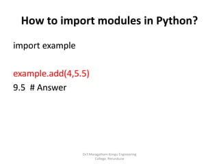 Modules and packages in python | PPSX