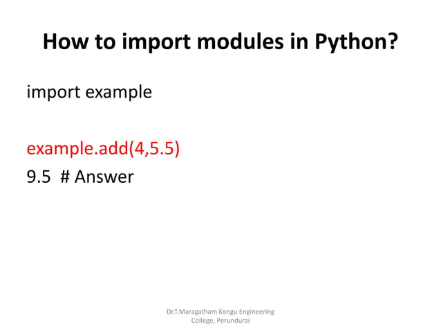 Modules and packages in python | PPSX