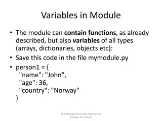 Modules and packages in python | PPSX