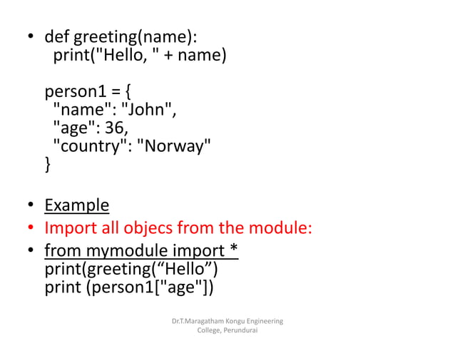 Modules and packages in python | PPSX