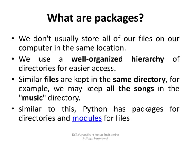 Modules and packages in python | PPSX