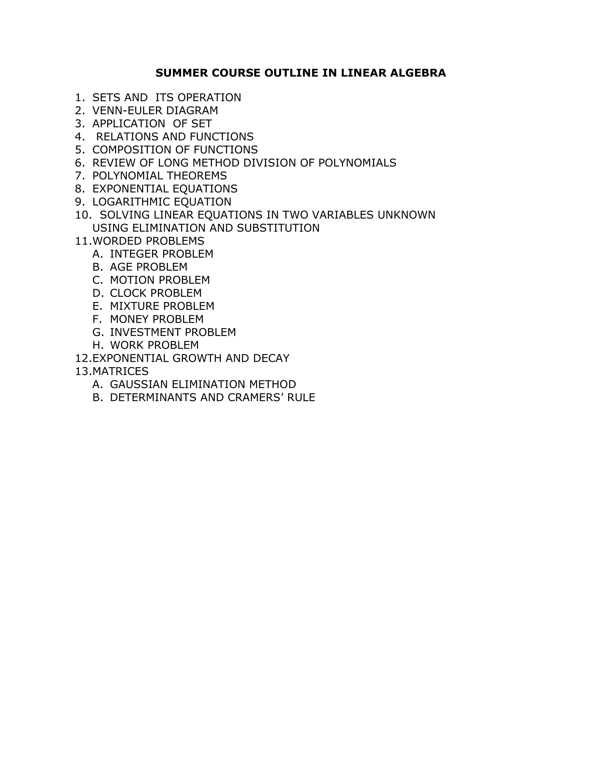 Modules Linear Algebra Drills | PDF