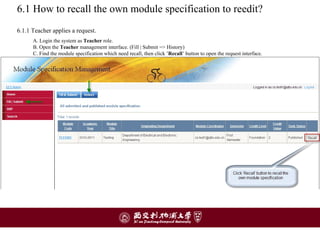Module Specification Management | PPT
