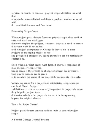 Module Three Project Scope, Planning, and Time Management.docx