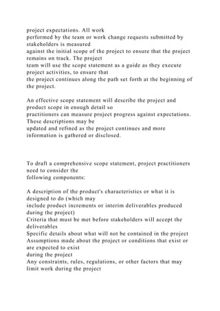 Module Three Project Scope, Planning, and Time Management.docx