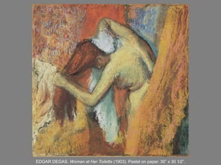 Two-dimensional > Drawing > Dry MediaChalk and PastelsPigment and non-greasy   bindersSmudges easily; requires a fixative.Blends better and can be overlaid to produce shaded effectsMichelangelo.  Studies for The Libyan Sybil