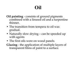 Fine Art Media > Two-dimensional Art > Painting > Encaustic Pigment mixed    with wax and resinMust be heated      to paint on easily.Paint hardens    when cools.